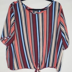 Stripped Zenobia Top - 3XL